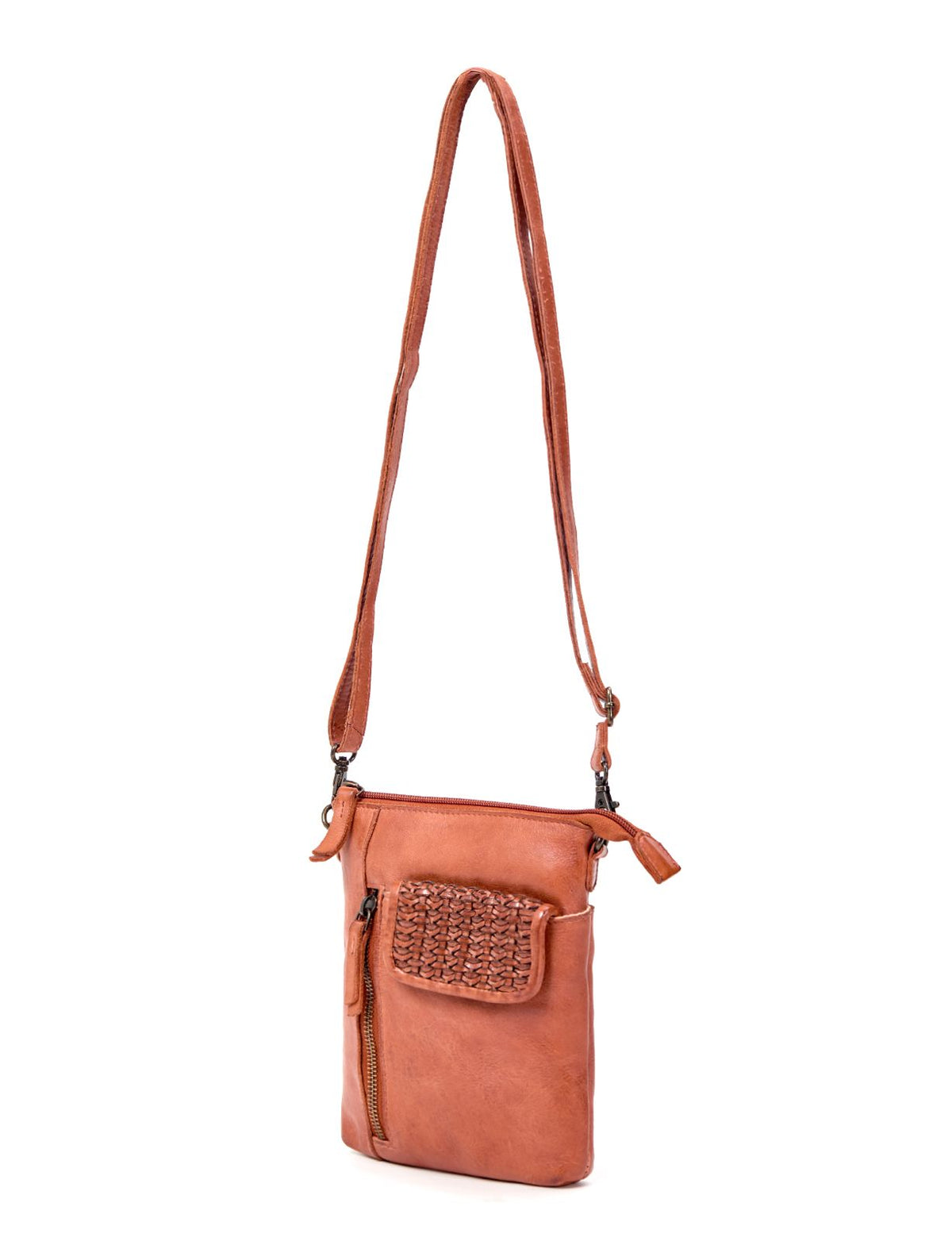 BATHURST LEATHER XBODY BAG- A-0016-TAN- NEW IN