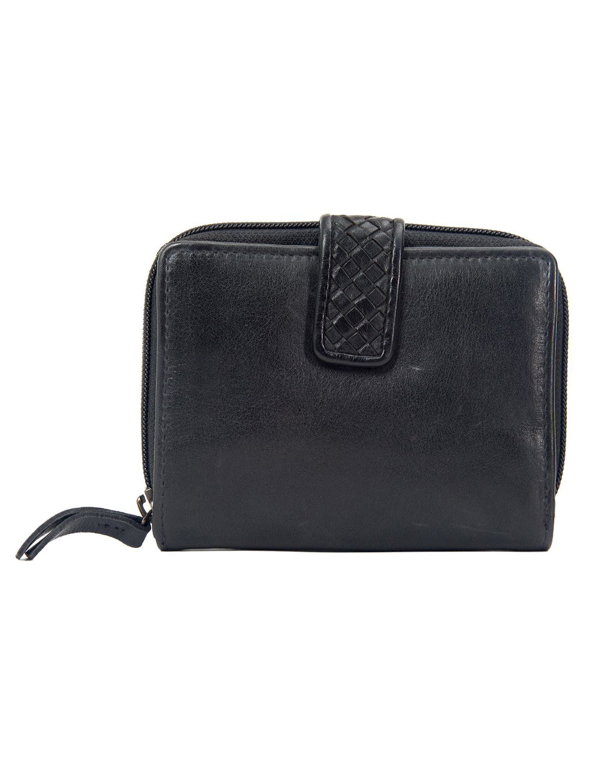 MILANG MEDIUM TAB LEATHER WALLET- A-0023-BLK- NEW IN