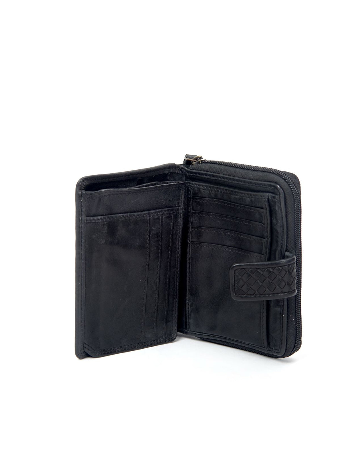 MILANG MEDIUM TAB LEATHER WALLET- A-0023-BLK- NEW IN