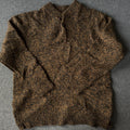 Vintage LL Bean Black & Brown Marbled Lambswool Sweater XL