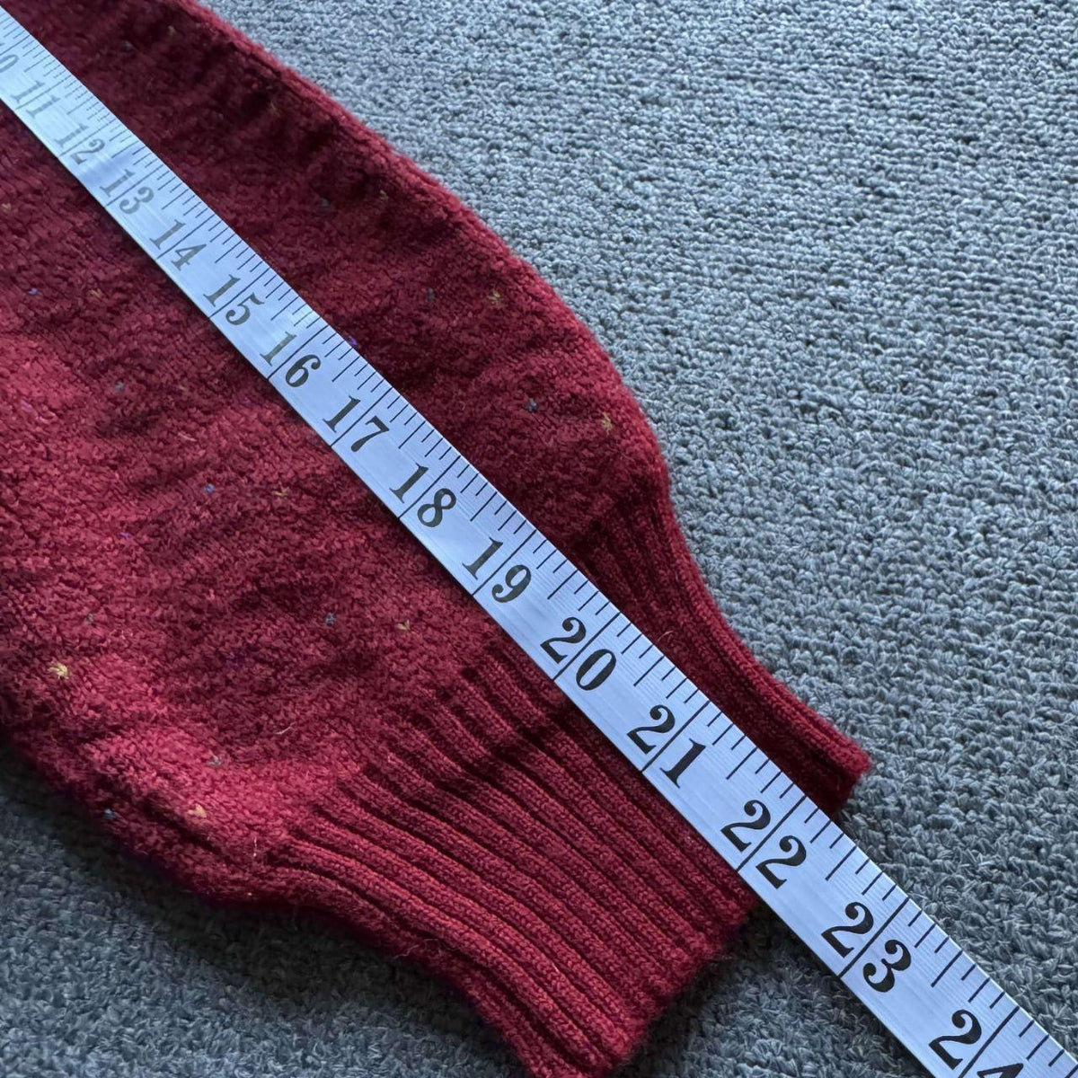 Vintage red grandpa wool sweater Medium