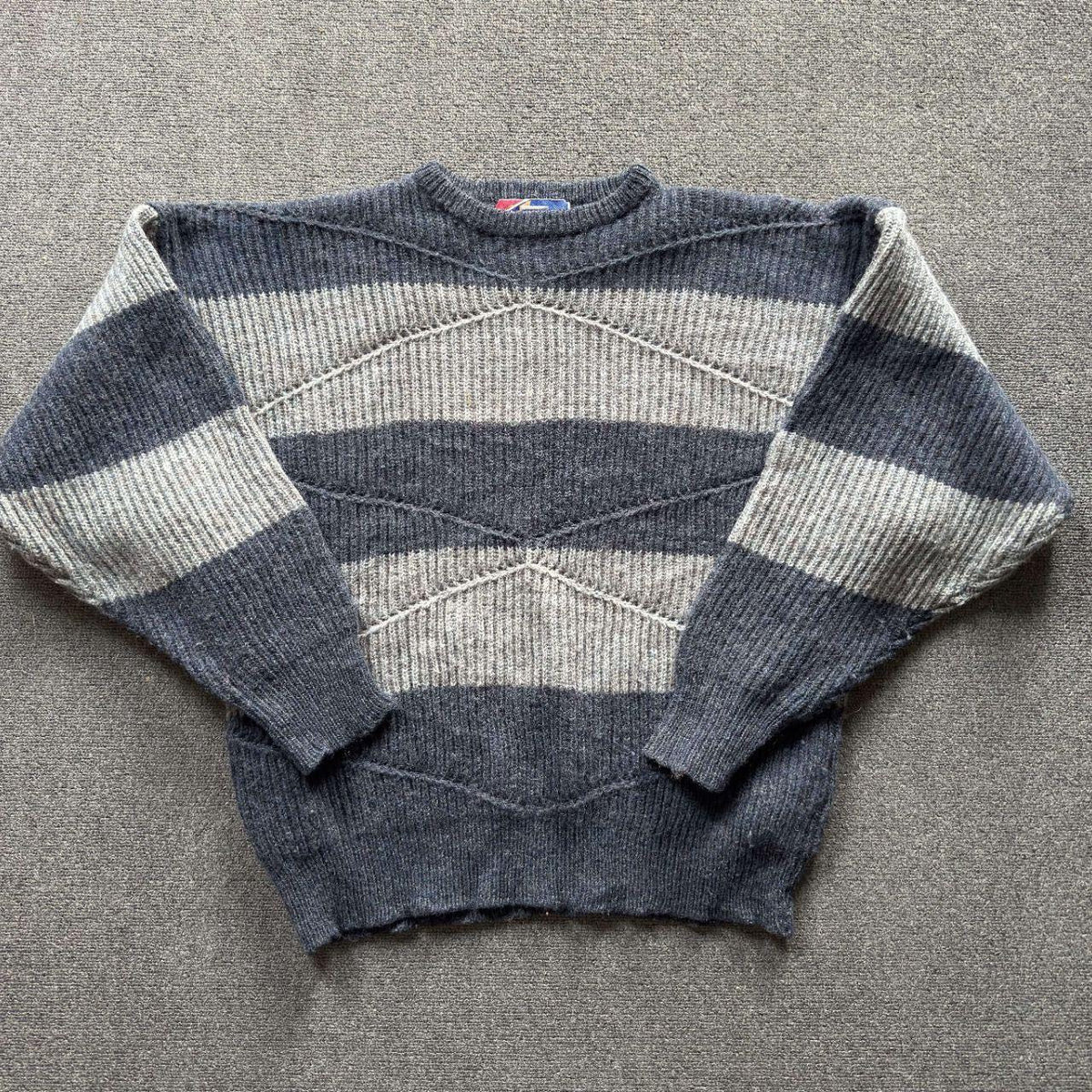 Vintage Angels Flight Geometric Knit Sweater Large