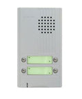 Aiphone DA-4DS – 4-Button 2-Wire Audio Door Station | Silver Metal | Dry Contact Lock Output | 15VAC | Multi-Tenant Apartment & Commercial Intercom