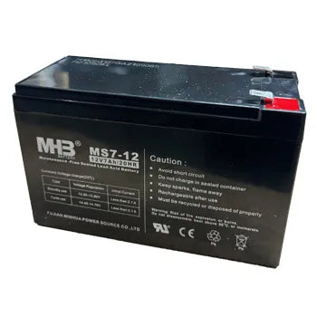 CJ12-7 12V 7Ah Sealed Lead Acid Battery – TB100119 | AGM VRLA, Large Spade Terminals, UPS-Compatible, 5-Year Design Life