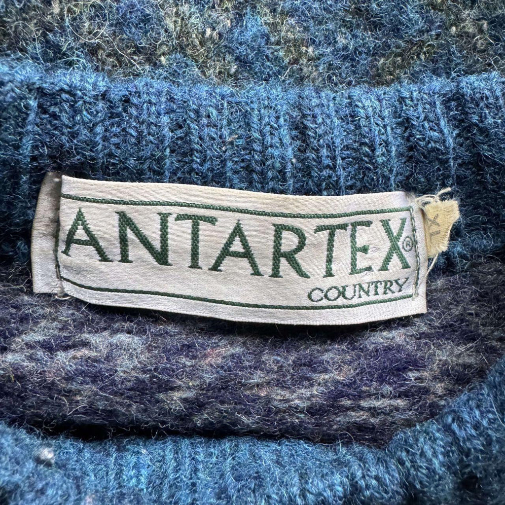 Vintage Antartex Nordic Pattern Crewneck Wool Sweater - XL