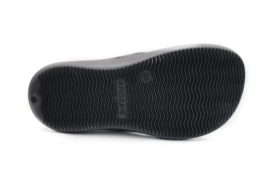 Archline Rebound Orthotic Thongs - Black