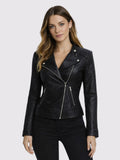 Black Leather Moto Jacket