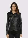 Blackridge Women's Button Leather Coat
