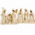 PRE ORDER 18"(46cm) Handmade Premium Nativity Scene Figurines Set – Holy Family with Angel & 15.75in Three Wise Men, Exclusive Artisan Christmas Decor