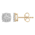 Stud Earrings with 0.50ct Diamonds in 9K Yellow Gold