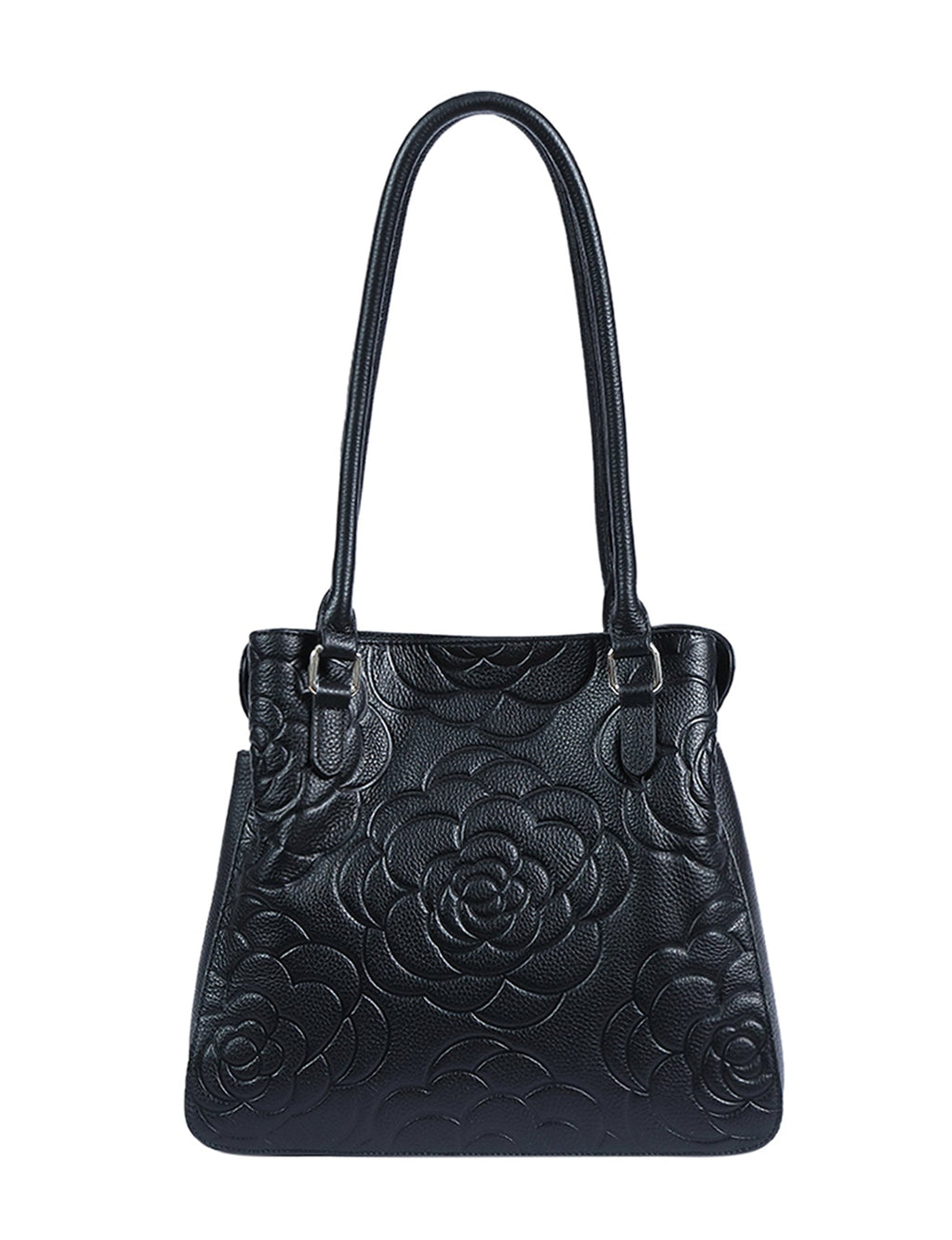 RAFAELLA LEATHER SHOULDER BAG- E1-0827-BLACK