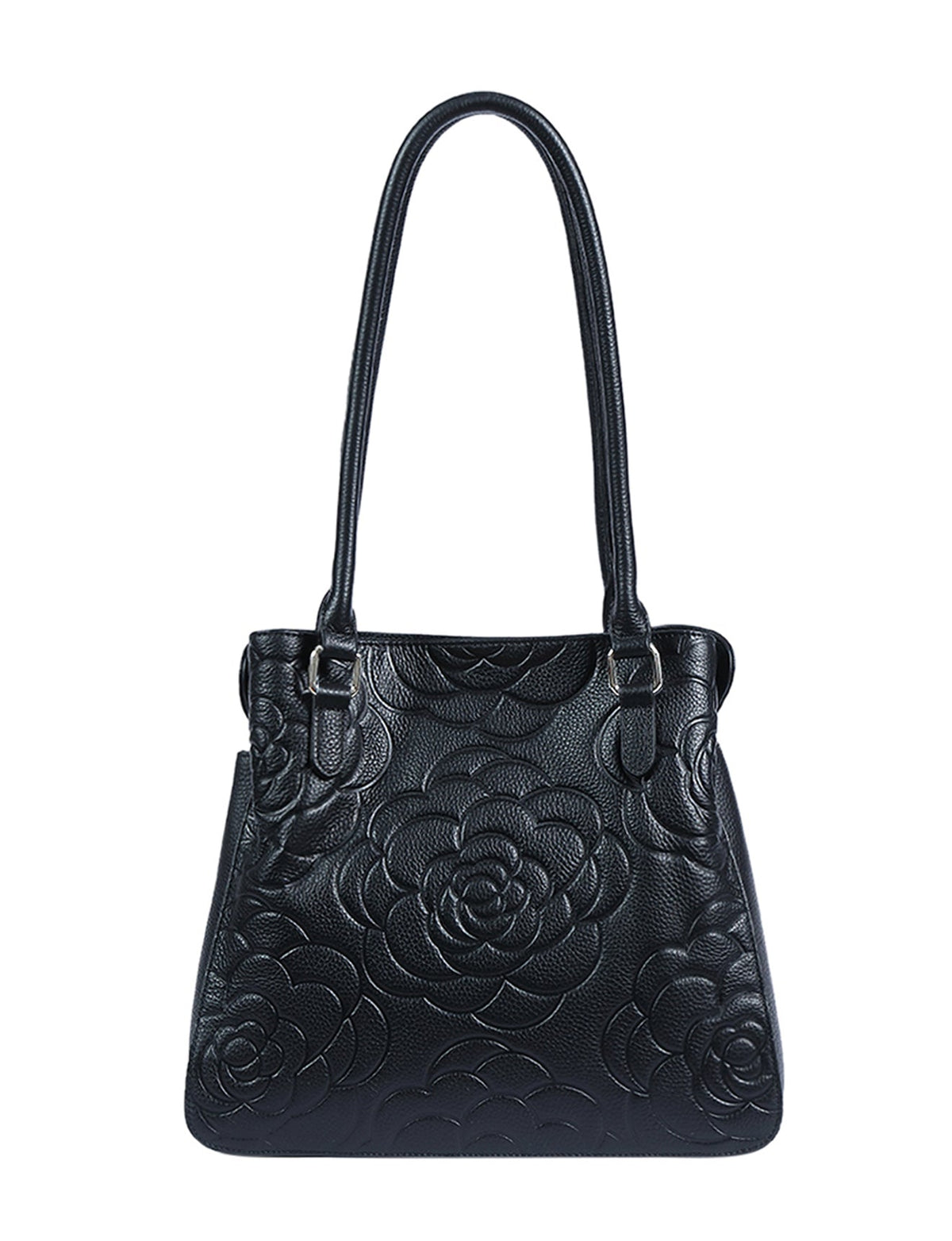RAFAELLA LEATHER SHOULDER BAG- E1-0827-BLACK