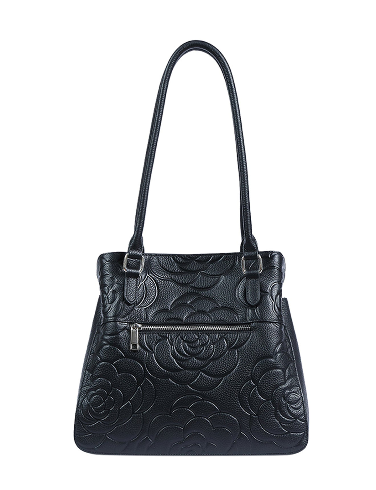 RAFAELLA LEATHER SHOULDER BAG- E1-0827-BLACK