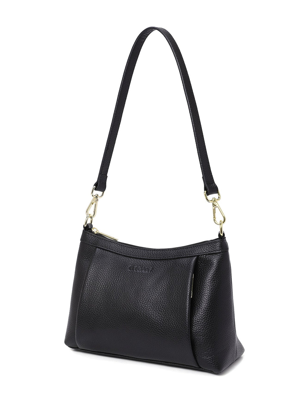 MARCIA LEATHER XBODY BAG- BLACK- E1-0830-BLK