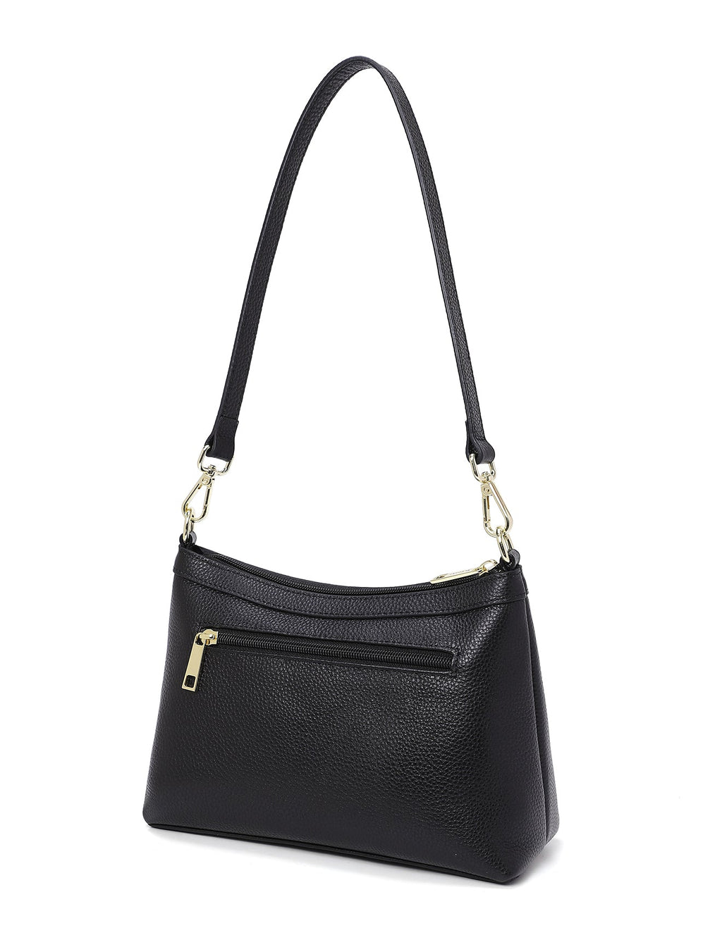 MARCIA LEATHER XBODY BAG- BLACK- E1-0830-BLK
