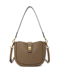 SILVANA LEATHER BAG - KHAKI