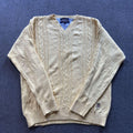 Tommy Hilfiger 90s V neck knit sweater yellow size L