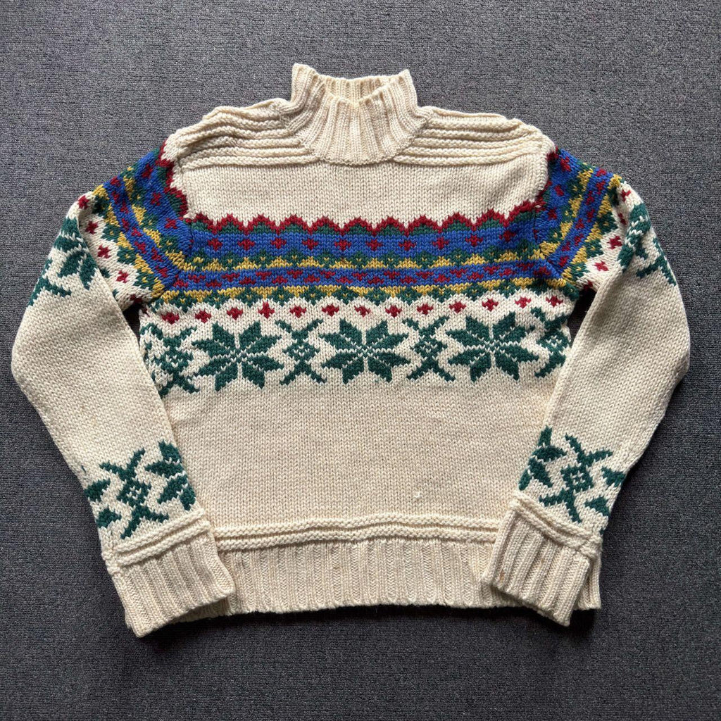 Vintage 1980s Limited America Fair Isle Wool Sweater - S