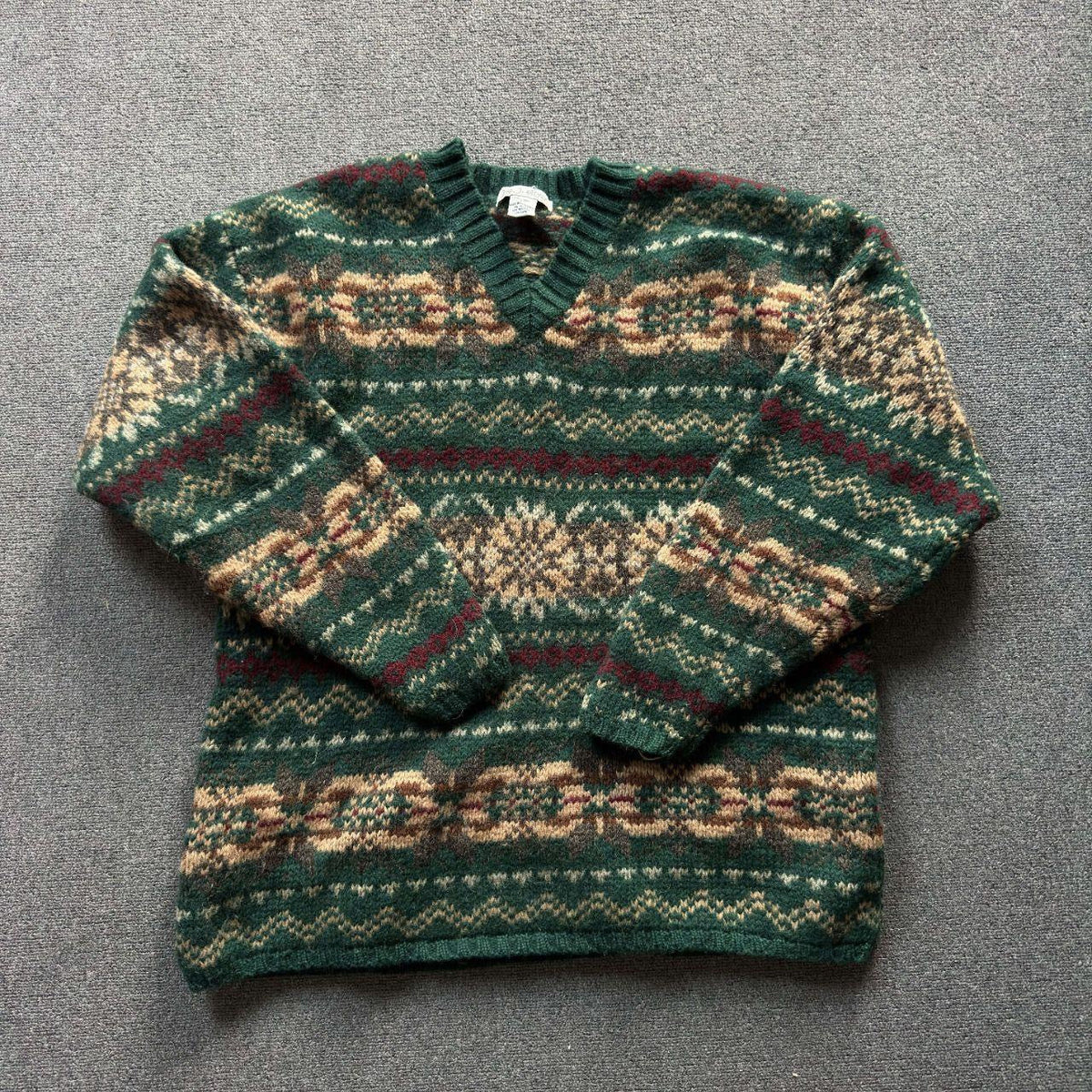 Vintage Jos J Oliver Green Wool Sweater L