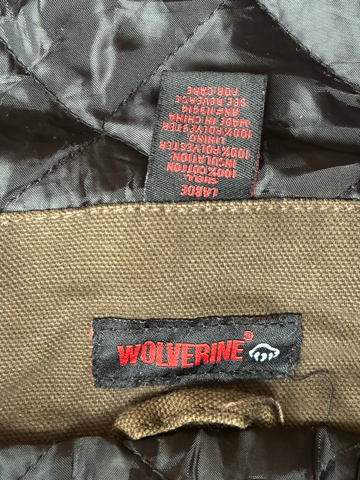 Wolverine Carhartt Style Hooded Workwear Jacket Dark brown L