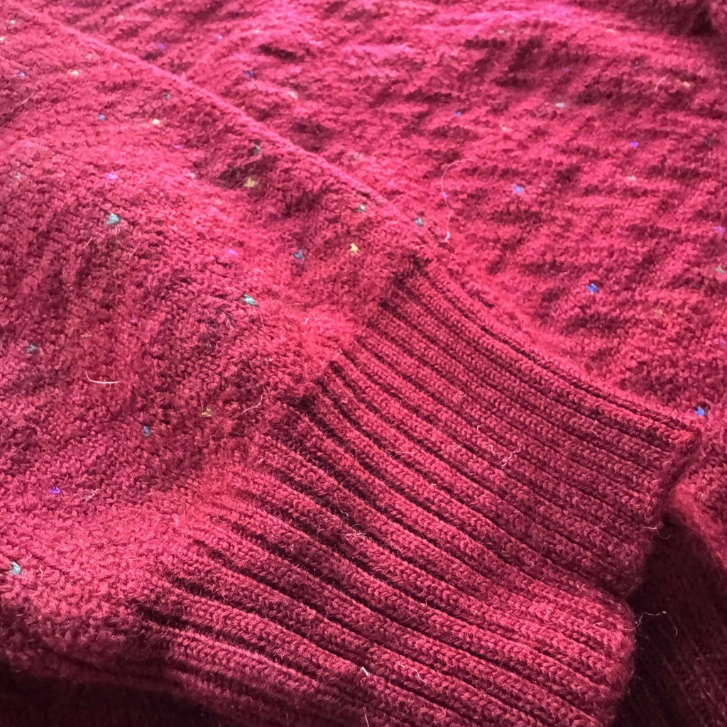 Vintage red grandpa wool sweater Medium