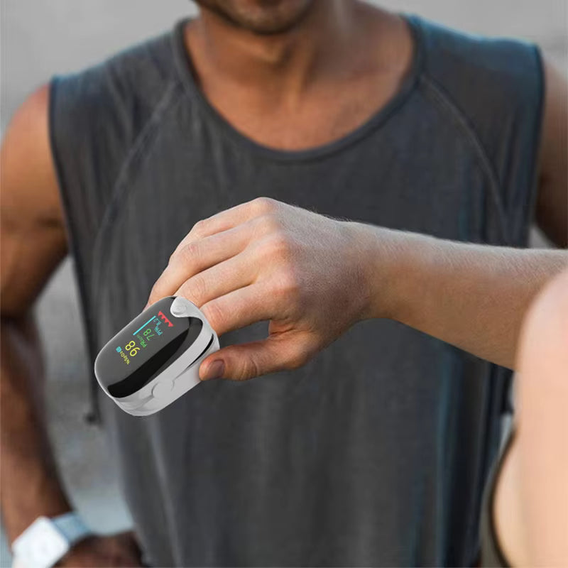 Finger Pulse Oximeter Blood Oxygen & Pulse Rate Monitor Color Screen Reading Meter & Rate Monitor