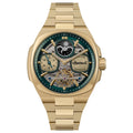 Ingersoll The Spirit 46mm Skeleton Dial Black Gold Strap Watch