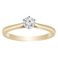 Solitaire Ring with 0.33ct Diamond in 9K Yellow Gold