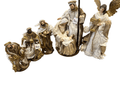 Handmade Christmas Nativity Set with Angel & 3 Wise Men – Religious Holy Family Display (34cm, 43cm Angel, 23cm Wise Men)