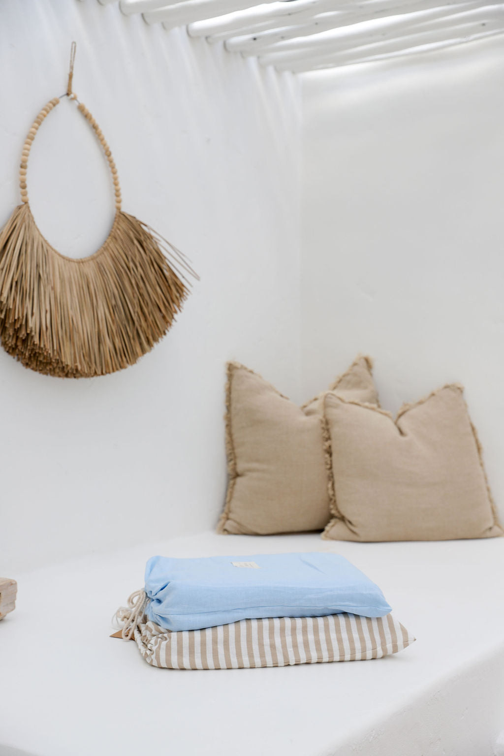 Sky Blue Linen Duvet Cover Set