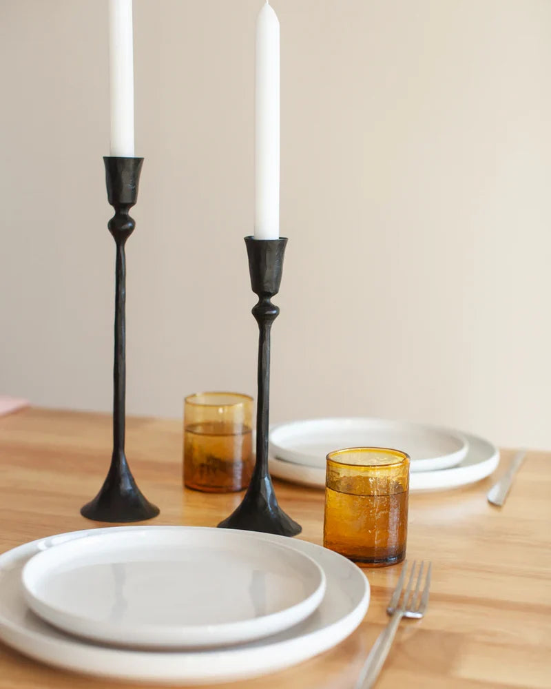 Gemini Hand Forged Iron Candlestands