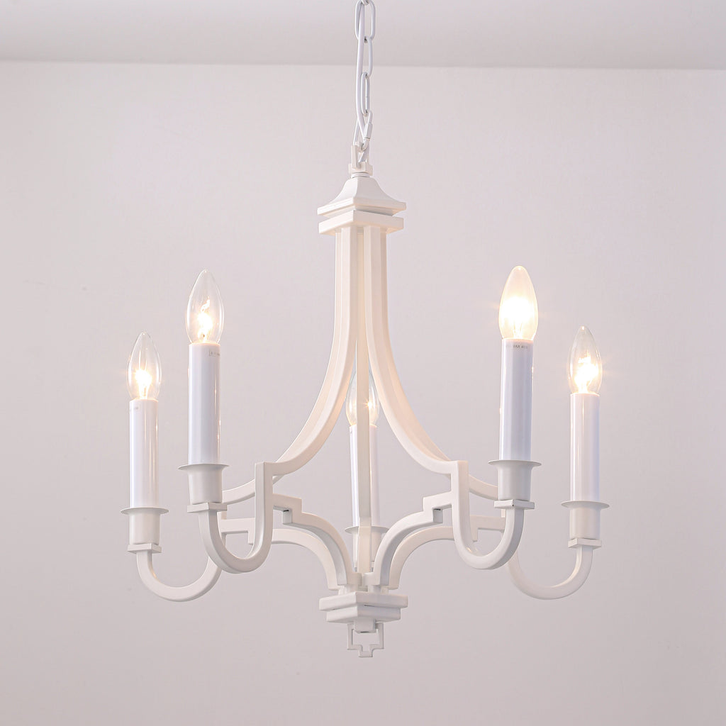 Kalani Modern Chandelier 5 Light - White