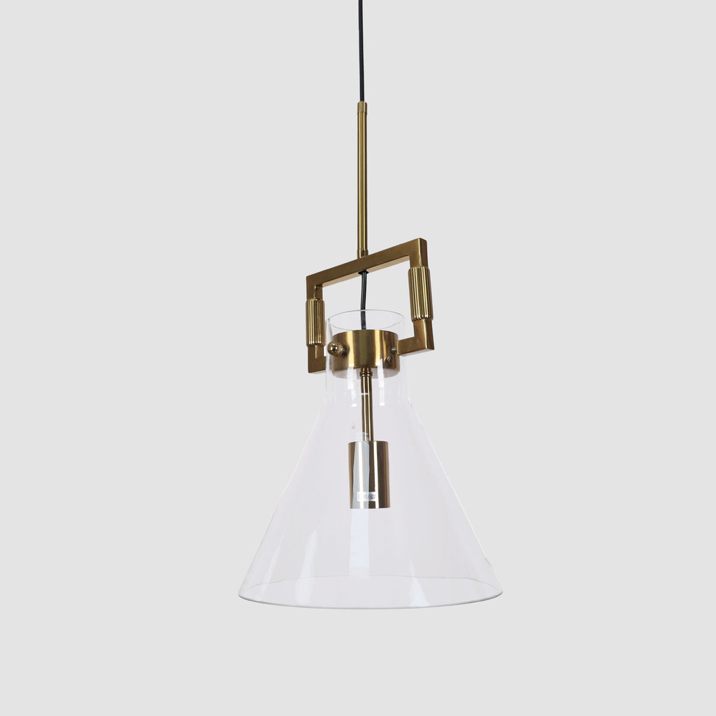 Maya Glass Pendant Light - Gold Hardware