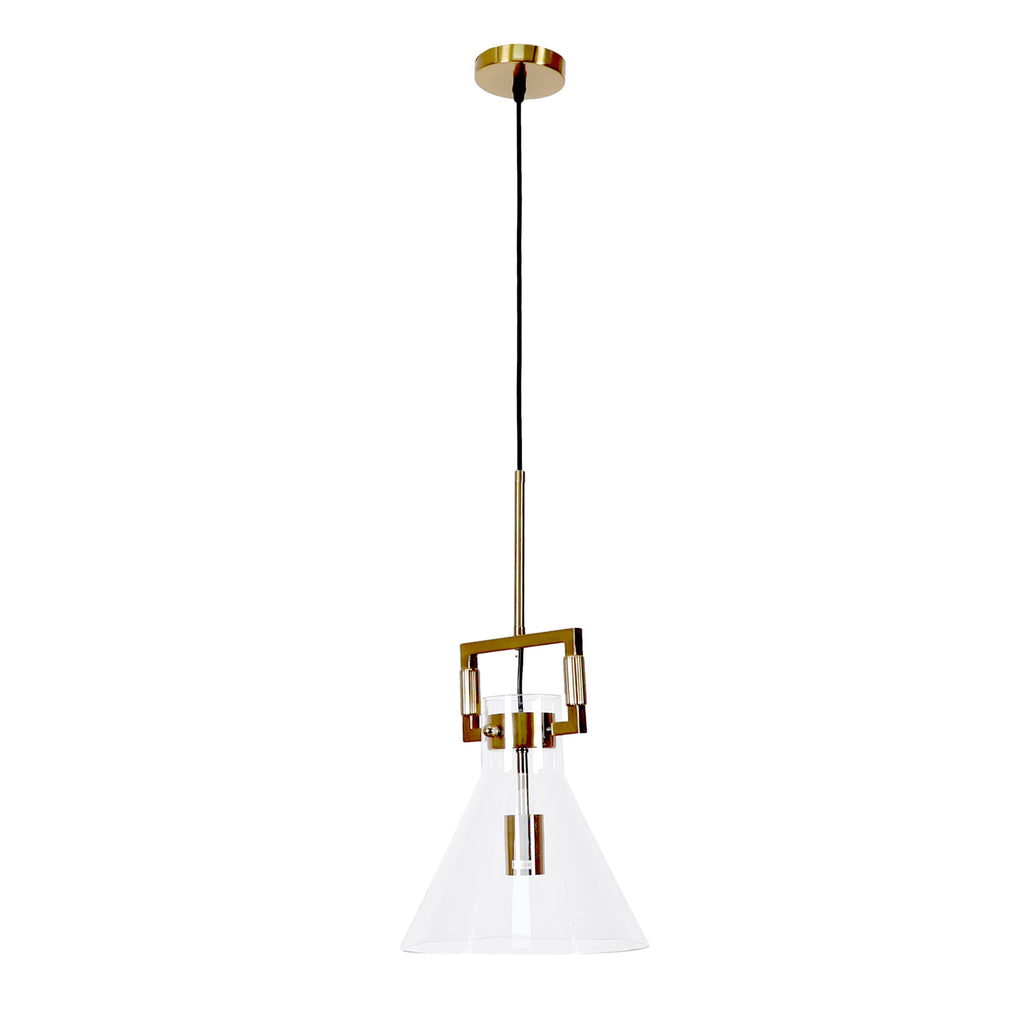 Maya Glass Pendant Light - Gold Hardware