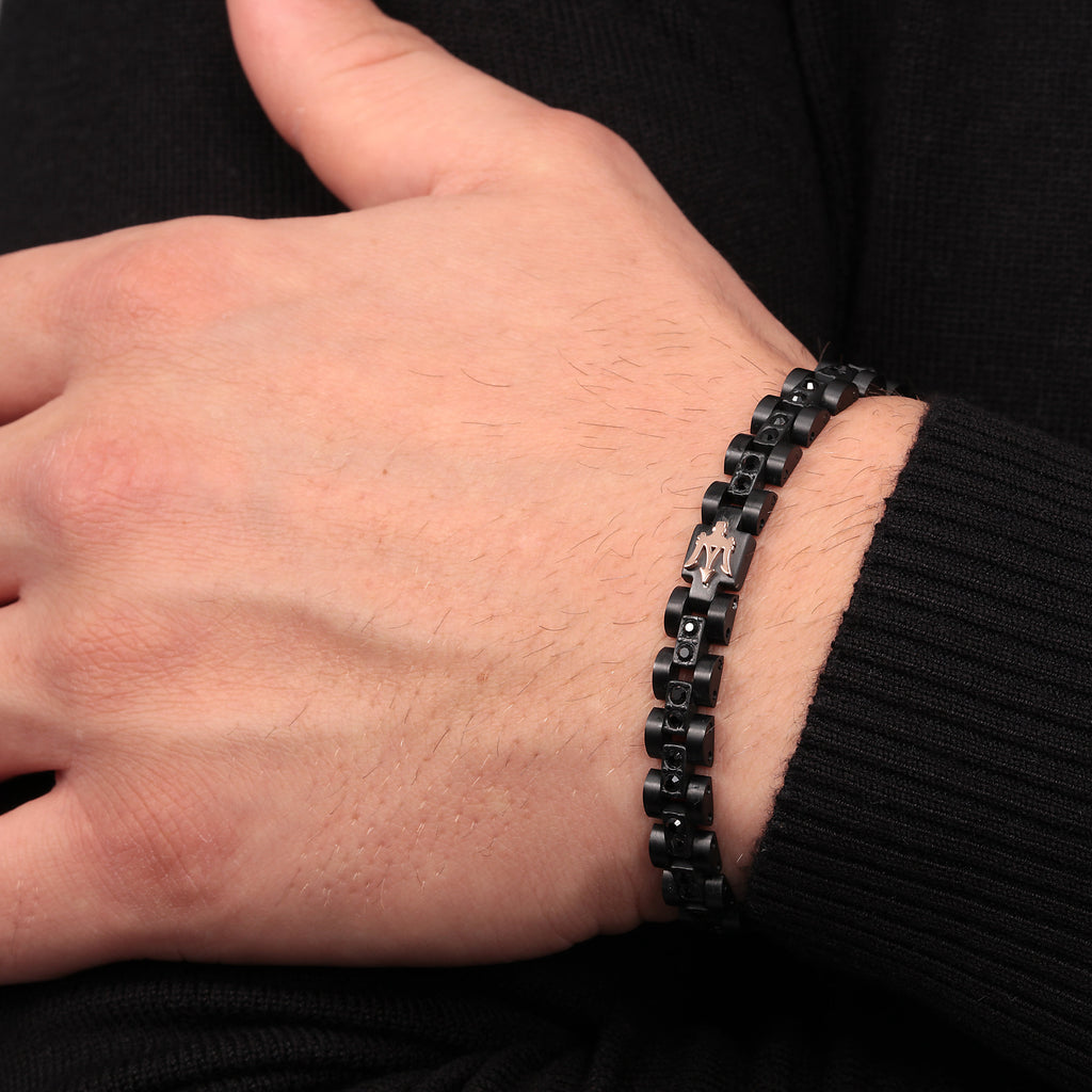 Maserati Crystals Black and Gold Bracelet
