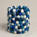 Wool Felt Ball Pen Holder & Napkin Ring | Handmade in Nepal | 10 Colours