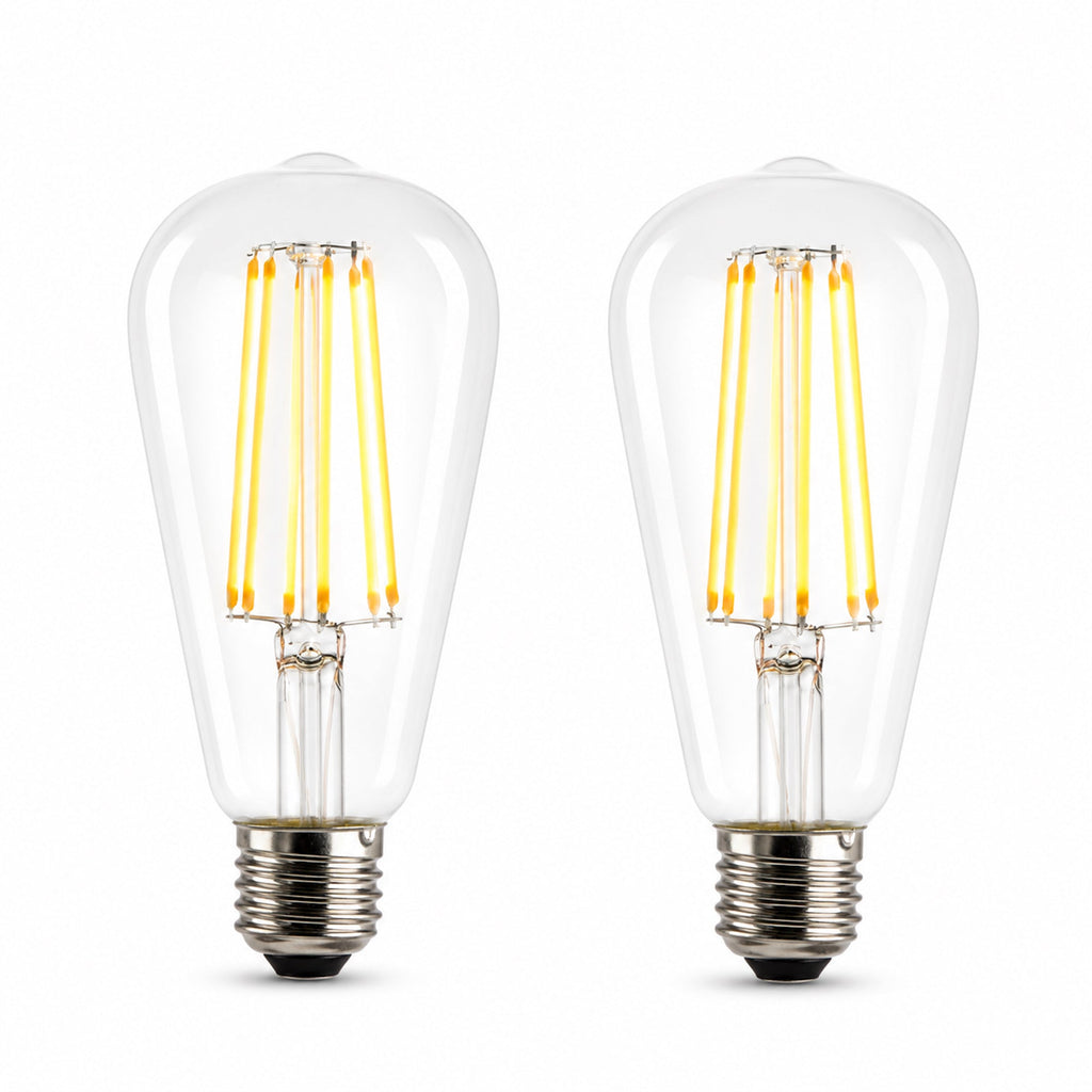 LED Globes Pear Shape E27 - Pack of 2