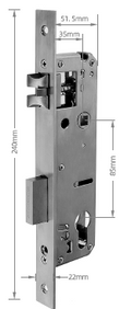 LIONHEAD SW Mortice Lock – 35mm Backset | Slim-Style Mortice Lock for Residential & Commercial Use | Model: LHL-SW-MORTICE-35