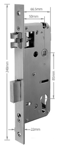 LIONHEAD SW Mortice Lock – 50mm Backset | Versatile Mortice Lock for Narrow-Style Doors | Model: LHL-SW-MORTICE-50