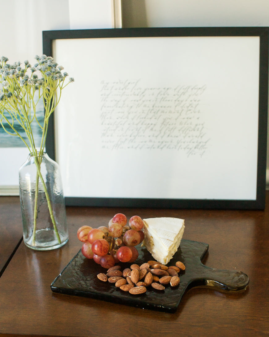 Hammered Glass Square Serving Board
