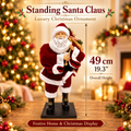 49cm Standing Santa Claus Christmas Ornament – Luxury Holiday Decoration Figure for Home Décor