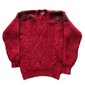 Red Vintage Cable Knit Sweater