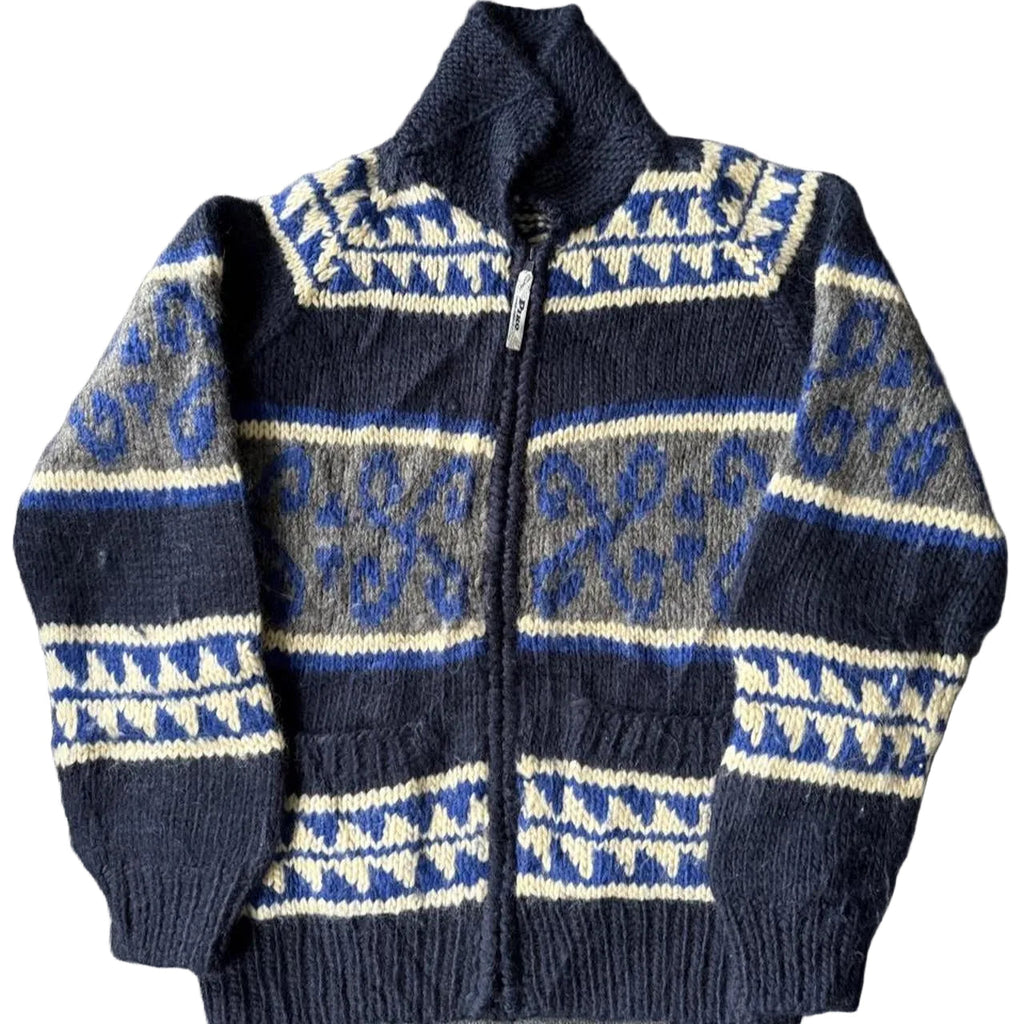 90s Piko Navy Blue Zip Up sweater