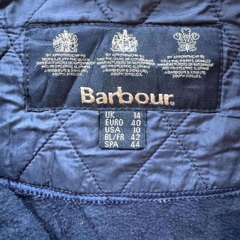 Vintage Barbour black quilted jacket Medium