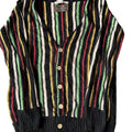 Multicoloured Striped Lambs Wool Cardigan