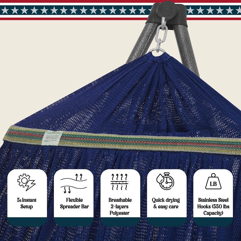 Uniki Collapsible Hammock Stand, Aegean