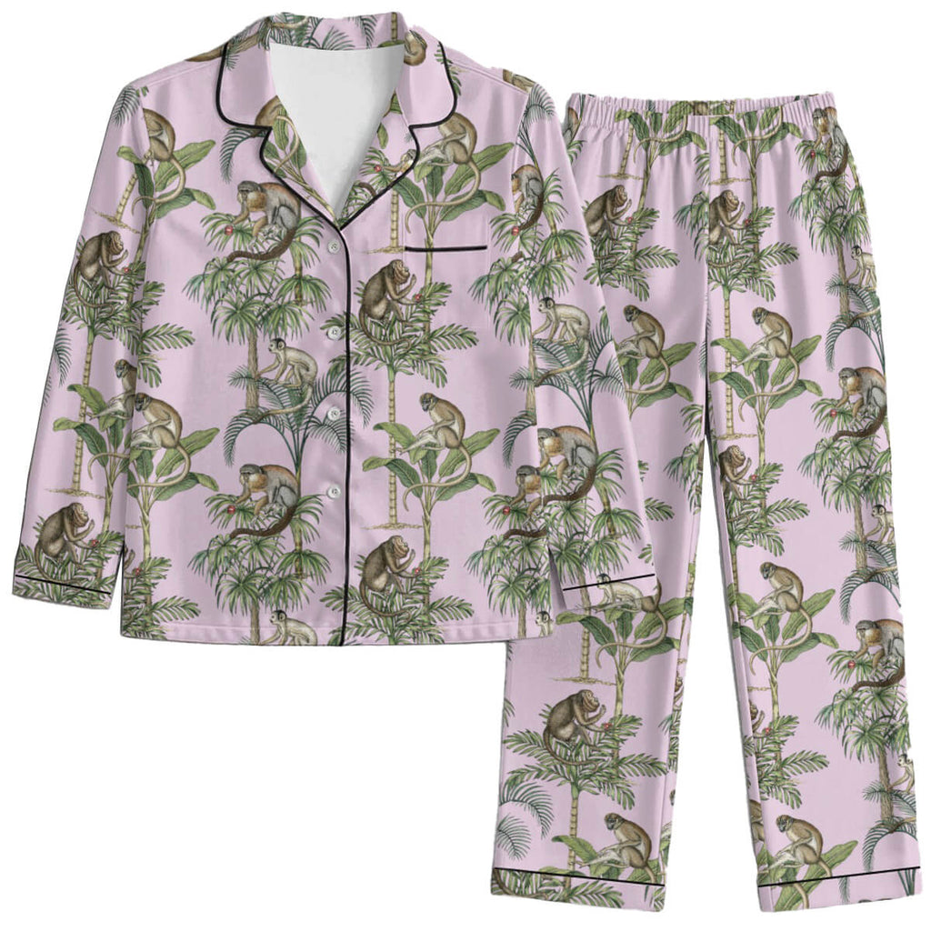 Pink Monkey Womens Pyjamas