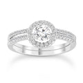 Circle Diamond Ring with 0.60ct Diamonds in 9K White Gold