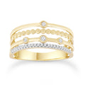 Diamond Ring with 0.10ct Diamonds in 9K Yellow Gold