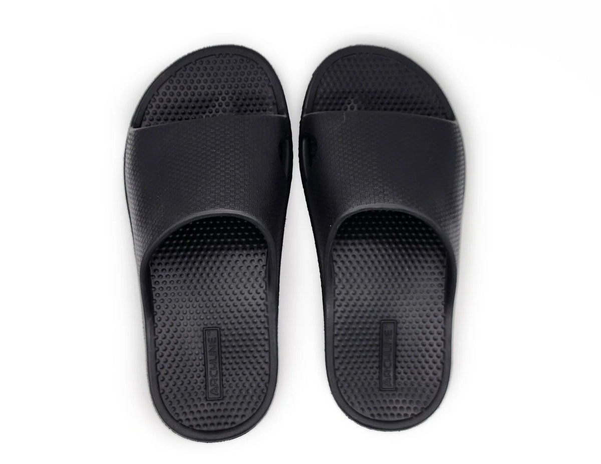 Archline Rebound Arch Support Slides Unisex - Black